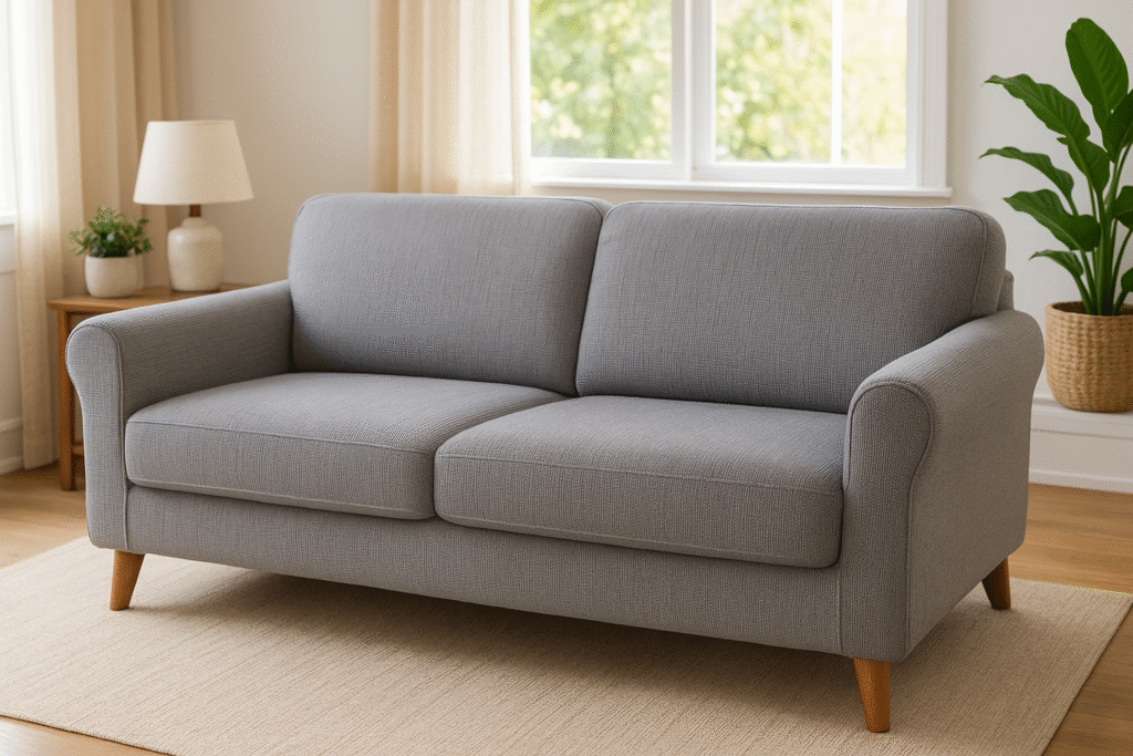 using slipcover as alternative to repair burn hole on couch