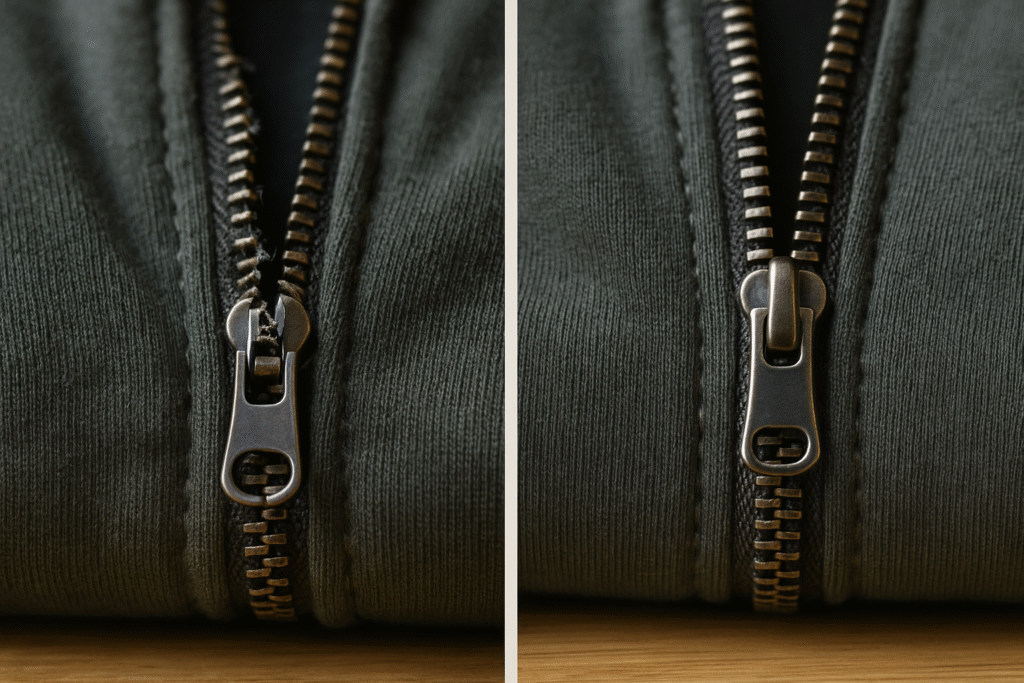 common mistakes when unsticking a zipper