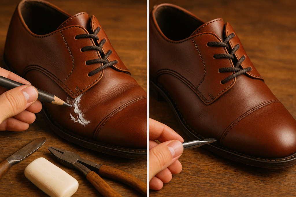common mistakes when repairing leather shoe tear
