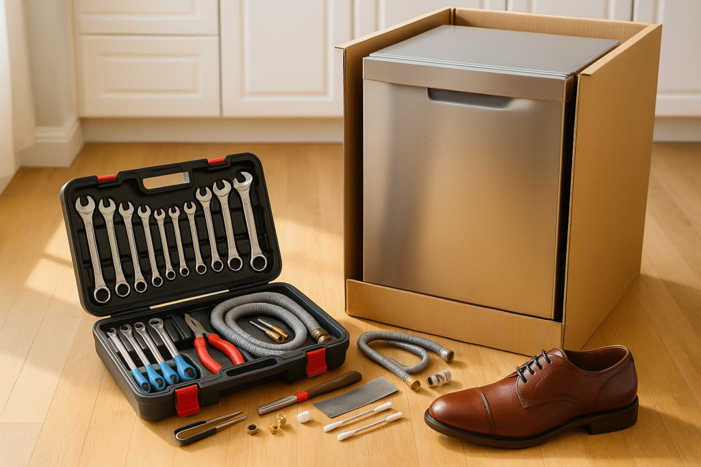 tools and parts needed before replacing a dishwasher