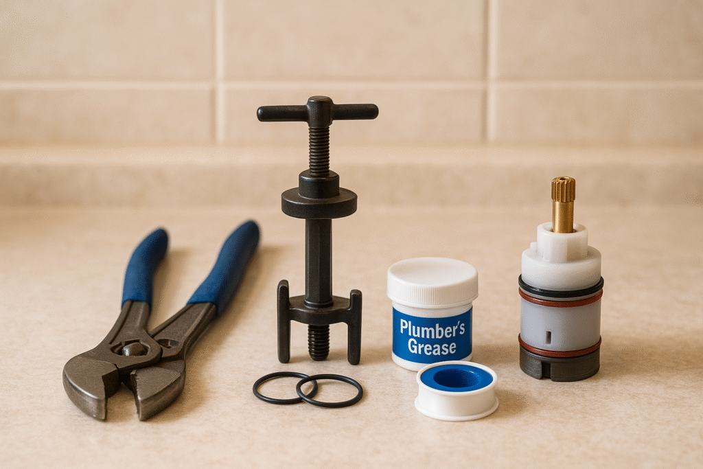 tools and replacement parts needed to fix Moen shower valve