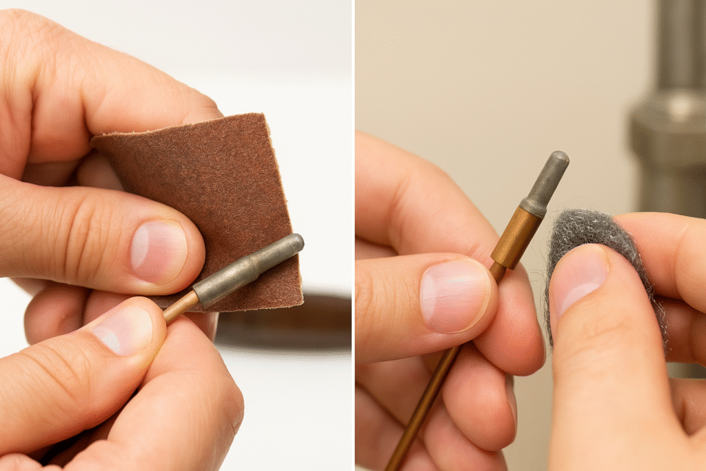 wrong vs correct ways of cleaning thermocouple